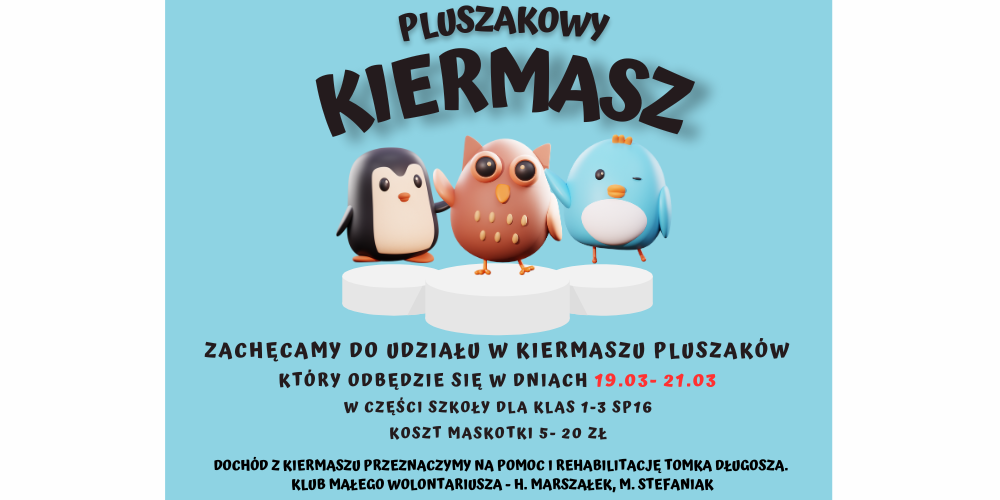 Pluszakowy Kiermasz w SP16
