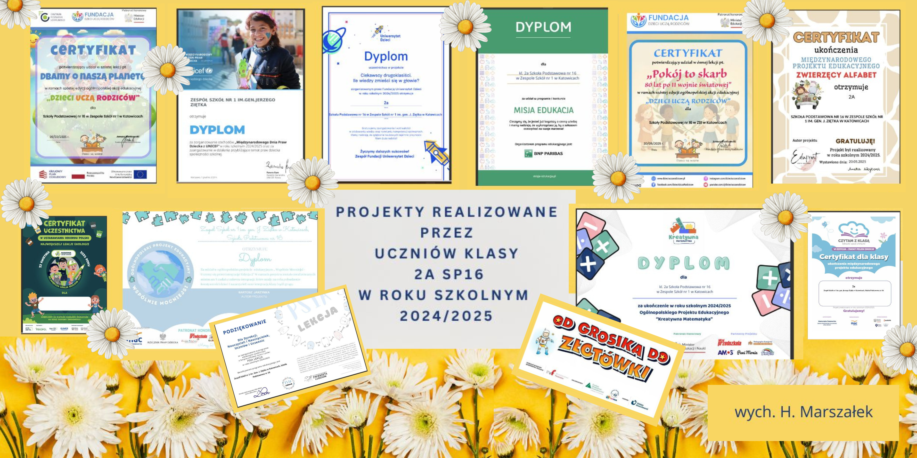 Projekty realizowane przez uczniów kl. 2a w roku szkolnym 2024/2025