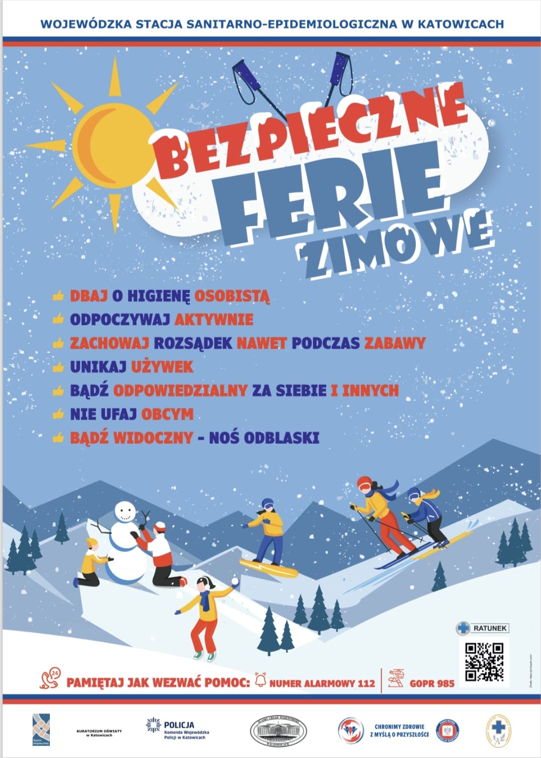 BEZPIECZNE FERIE ZIMOWE 2026