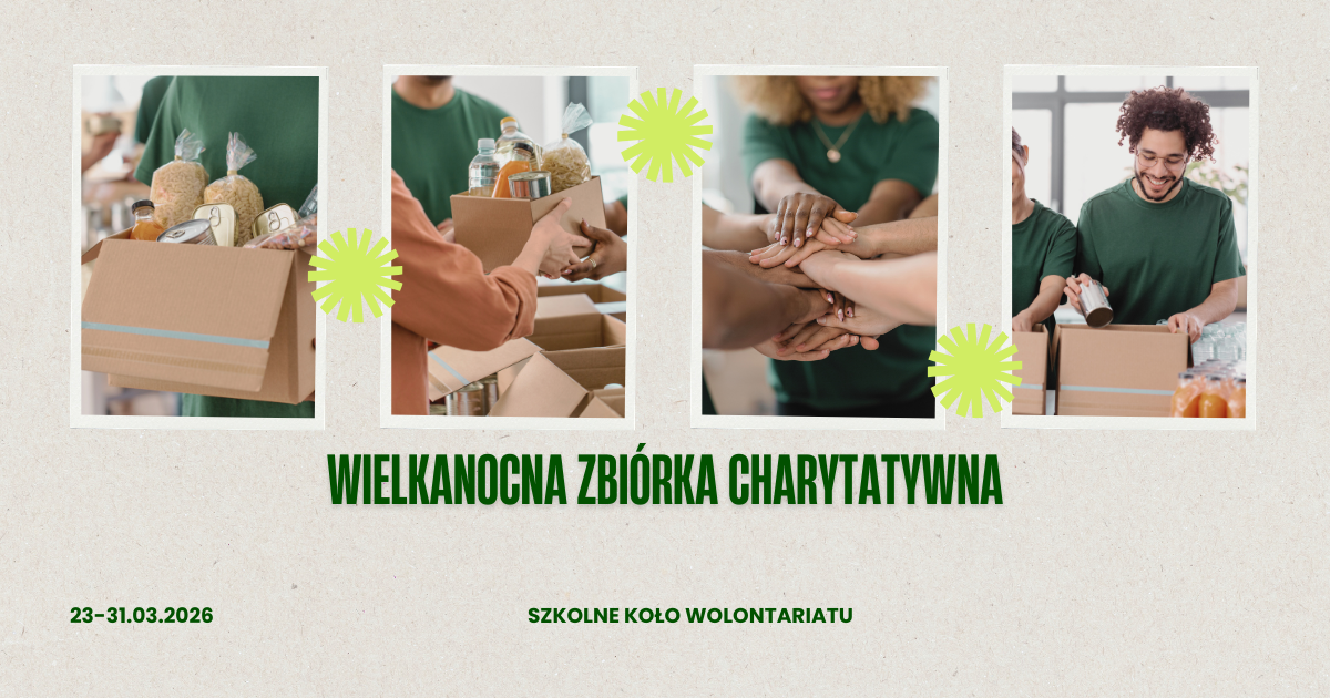 Szkolne Koło Wolontariatu organizuje Wielkanocną Zbiórkę Charytatywną dla poety i malarza grupy Janowskiej, Pana Jacka Sierszeckiego. 